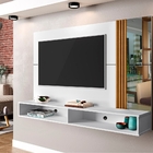 Painel Para Tv 1.8 Ramona Ripado Branco Madeira