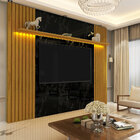 Painel Para Tv 230 Ripado Marmorizado Com Led Primor Preto Na