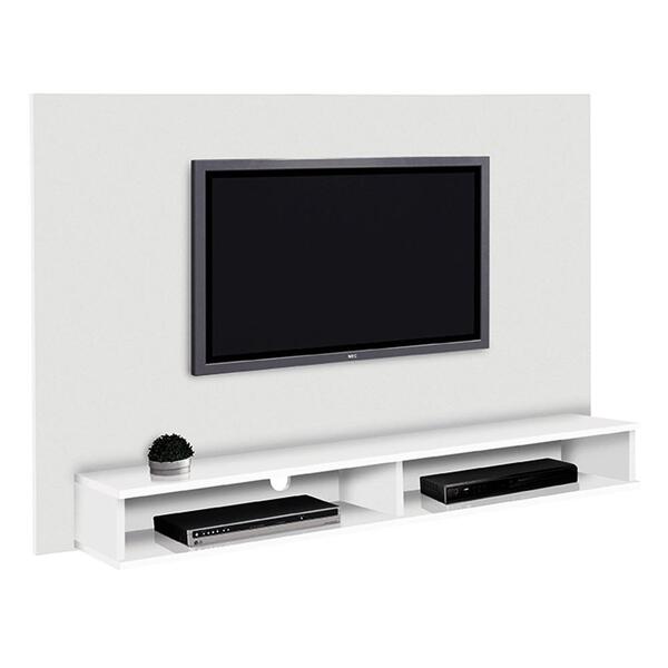 Painel Para Tv 40 Polegadas Com Nichos Branco Apolo Ll