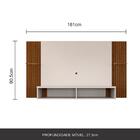 Painel Para Tv 43" Alasca Com Nicho Off/fr Ripado - Móveis Ar