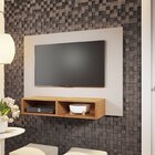 Painel Para Tv 43 Polegadas 90cm X 120cm Life Off White / Mel