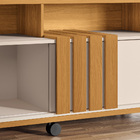 Painel Para Tv 50" Bancada Com Rodízio Karen Cinamomo/off Whi