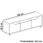 Painel Para Tv 50 Pol 088167 E Rack 160cm 011079 Dcasa