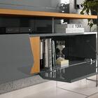 Painel Para Tv 55 Polegadas Cinza Perolizado Imola Lukaliam