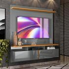 Painel Para Tv 55 Polegadas Cinza Perolizado Imola Lukaliam