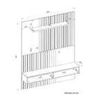 Painel Para Tv 55 Polegadas Miti Cor Carvalho Europeu Creme D