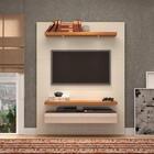 Painel Para Tv 55 Polegadas Pegli Off White E Freijó