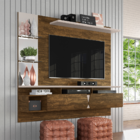 Painel Para Tv 55 Polegadas Ripado Dubai Canela Off White