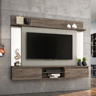 Painel Para Tv 55" Tannat 2 Portas E Espelho Notável Canela/a