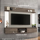 Painel Para Tv 55" Tannat 2 Portas E Espelho Notável Canela/a