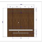Painel Para Tv 60 Polegadas 160,2cmx150cm Mdp 2 Prateleiras R
