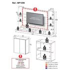Painel Para Tv 60 Polegadas Com Prateleiras Vidro E Aparador