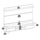 Painel Para Tv 60 Polegadas Livin Off White E Deck 220 Cm