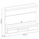 Painel Para Tv 60 Polegadas Livin Off White E Deck 220 Cm