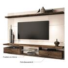 Painel Para Tv 60 Polegadas Livin Off White E Deck 220 Cm