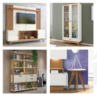 Painel Para Tv 60 Polegadas Pegli Off White E Freijó