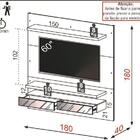 Painel Para Tv 60 Polegadas Pegli Off White E Freijó