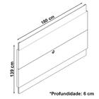 Painel Para Tv 65 Pol E Rack 180cm 14x Tebar
