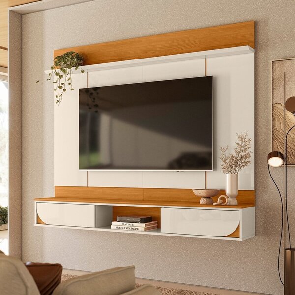 Painel Para Tv 65 Polegadas 182cm Aura Cinamomo/off White | Leroy Merlin