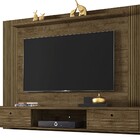 Painel Para Tv 65 Polegadas Ametista Madeira Rústica Ripado -