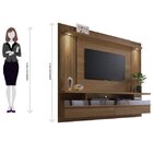 Painel Para Tv 65 Polegadas Com Led 3 Nichos 2 Portas E Espel