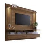 Painel Para Tv 65 Polegadas Com Led 3 Nichos 2 Portas E Espel