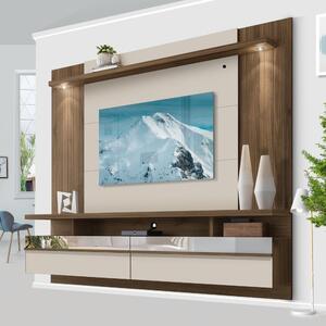 Painel Para Tv 65 Polegadas Com Led Nogueira Off White 2.2 | Leroy Merlin