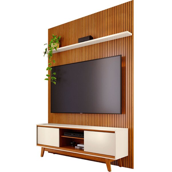 Painel Para Tv 65 Polegadas Composição Bancada Nilo Cinamomo/