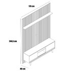 Painel Para Tv 65 Polegadas Composição Bancada Nilo Cinamomo/