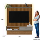 Painel Para Tv 65 Polegadas Ripado Com Led Lumini Linea Brasil