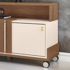 Painel Para Tv 70" Bancada Com Rodízio Karen 1.8 Castanho/off