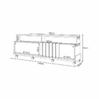 Painel Para Tv 70" Bancada Com Rodízio Karen 1.8 Castanho/off