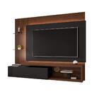 Painel Para Tv 70" Turim Nogal Preto Fosco