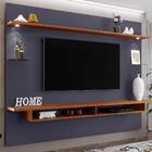 Painel Para Tv 75 Polegadas Ávila Chumbo Canela