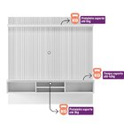 Painel Para Tv 75 Polegadas Com Led 2 Portas 2 Nichos 2 Prate