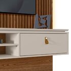 Painel Para Tv 75 Polegadas Com Led 2 Portas 2 Nichos 2 Prate