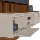 Painel Para Tv 75 Polegadas Com Led 2 Portas 2 Nichos 2 Prate