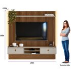 Painel Para Tv 75 Polegadas Com Led 2 Portas 2 Nichos 2 Prate