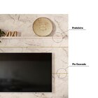 Painel Para Tv 75 Polegadas Com Prateleira Goiânia Calacata/o