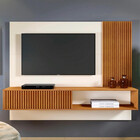 Painel Para Tv 75 Ripado Com Nicho Malaga Mavaular