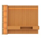 Painel Para Tv 84 Polegadas Ripado Com Led E Cristaleira Refl