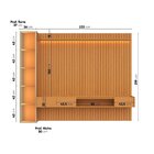 Painel Para Tv 84 Polegadas Ripado Com Led E Cristaleira Refl