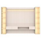 Painel Para Tv 84 Polegadas Ripado Com Led E Portas Reflecta