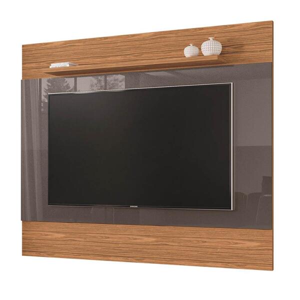 Painel Para Tv  Até 60 Pol. 1.35 Quasar C14 Cinza Pérola/noce