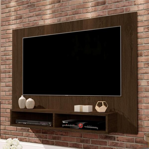 Painel Para Tv Adhara Com Frisos Cedro