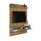 Painel Para Tv Ajax Ripado Amendoa Titanio