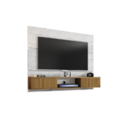 Painel Para Tv Âmbar Carrara/cinamomo/ripado – Bechara Móveis