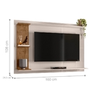Painel Para Tv Amberly Off White Canela