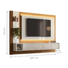 Painel Para Tv Antony Com Ripas Tauari Off White
