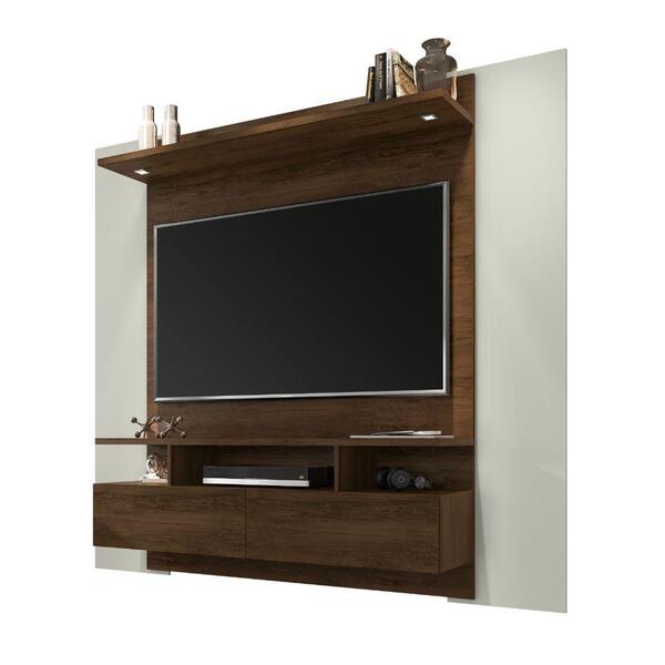 Painel Para Tv Arizona Suspenso Tv Até 65´´ - Cacau / Cinza